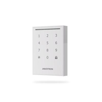 Jablotron JA-121E-WH - Module kiểm soát ra-vào tích hợp đầu đọc từ và bàn phím cảm ứng mặt kính cường lực màu trắng