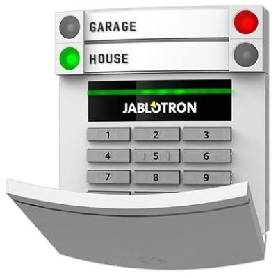 Bảng điều khiển không dây với đầu đọc từ và bàn phím JABLOTRON JA-153E