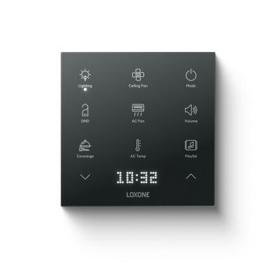 Công tắc 12 kịch bản cảm ứng màu đen Touch Pure Flex Air Anthracite LOXONE (100510)