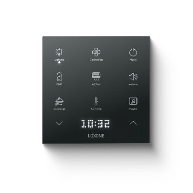 Công tắc 12 kịch bản cảm ứng màu đen Touch Pure Flex Air Anthracite LOXONE (100510)