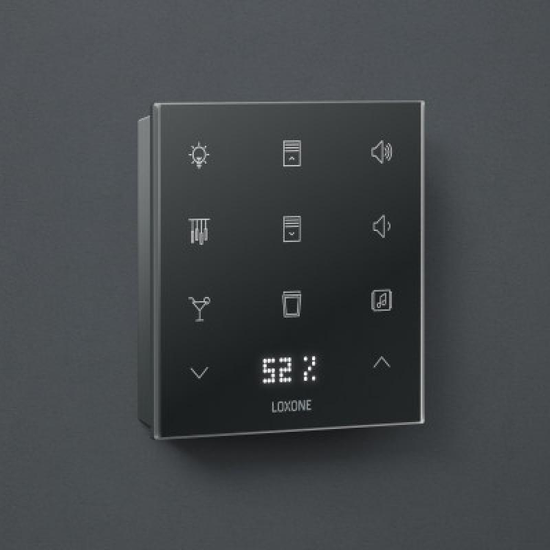 Công tắc 12 kịch bản cảm ứng có dây màu đen Touch Pure Flex Tree Anthracite LOXONE (100508)