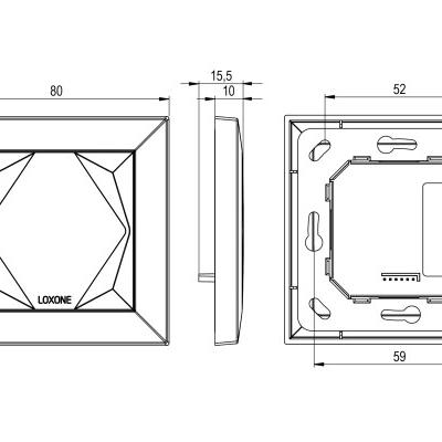 Touch for Nano Anthracite - Công tắc không dây màu đen Nano Air LOXONE (100181)