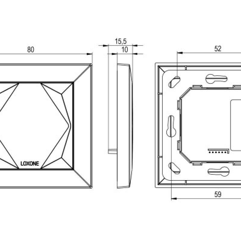 Touch for Nano Anthracite - Công tắc không dây màu đen Nano Air LOXONE (100181)